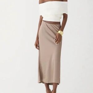 J CREW Gwyneth Slip Skirt -with elastic waist  Womens Small